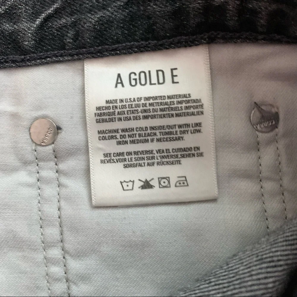 AGOLDE Jeanette Mini Skirt East Village Raw Hem Gray Sz 31